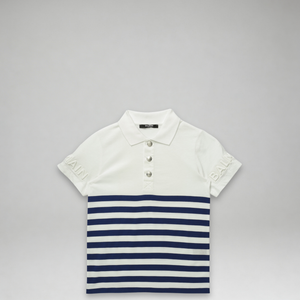 Balmain Kids Striped Logo Polo