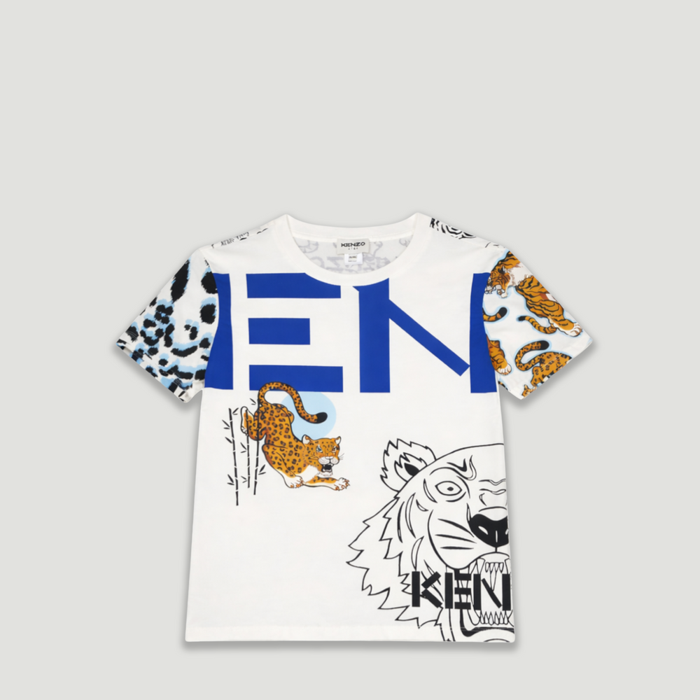 Kenzo Kids All Over Tiger Print T-Shirt