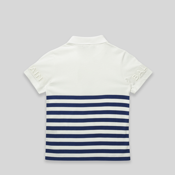Balmain Kids Striped Logo Polo
