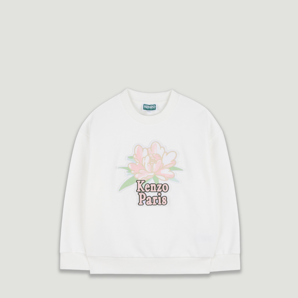 Kenzo Kids Girl's Peony Flower Logo Sweatshirt