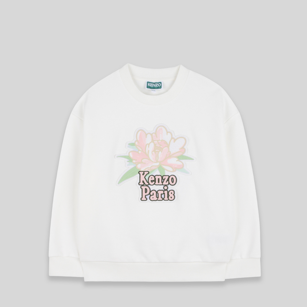 Kenzo Kids Girl's Peony Flower Logo Sweatshirt