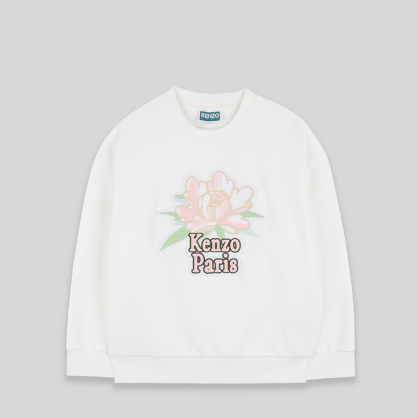 Kenzo Kids Girl's Peony Flower Logo Sweatshirt