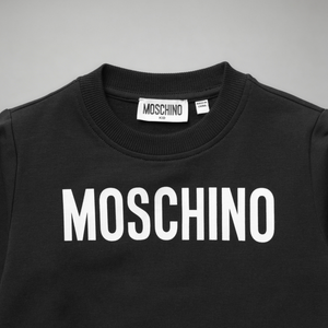 Moschino Kid's Classic Text Logo Crewneck Sweatshirt