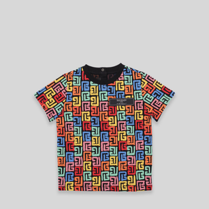 Balmain Kids Toddler's Multicolor Monogram Logo T-Shirt