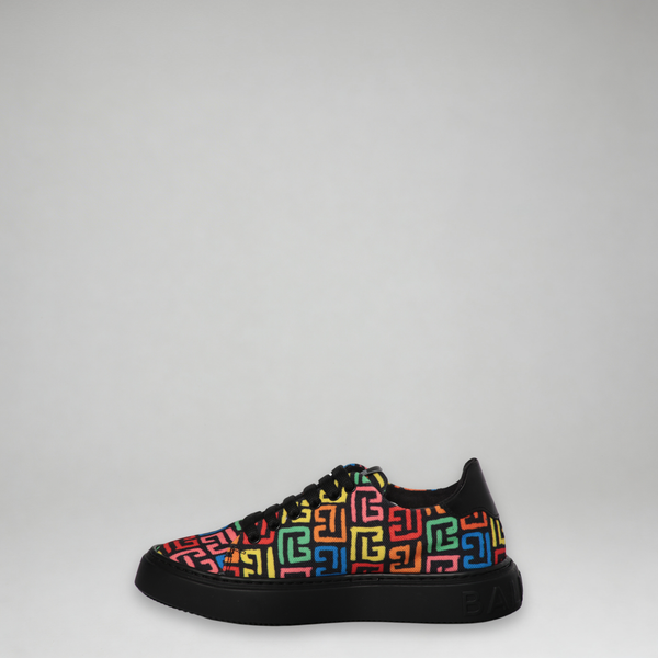 Balmain Kids Monogram Logo Sneakers