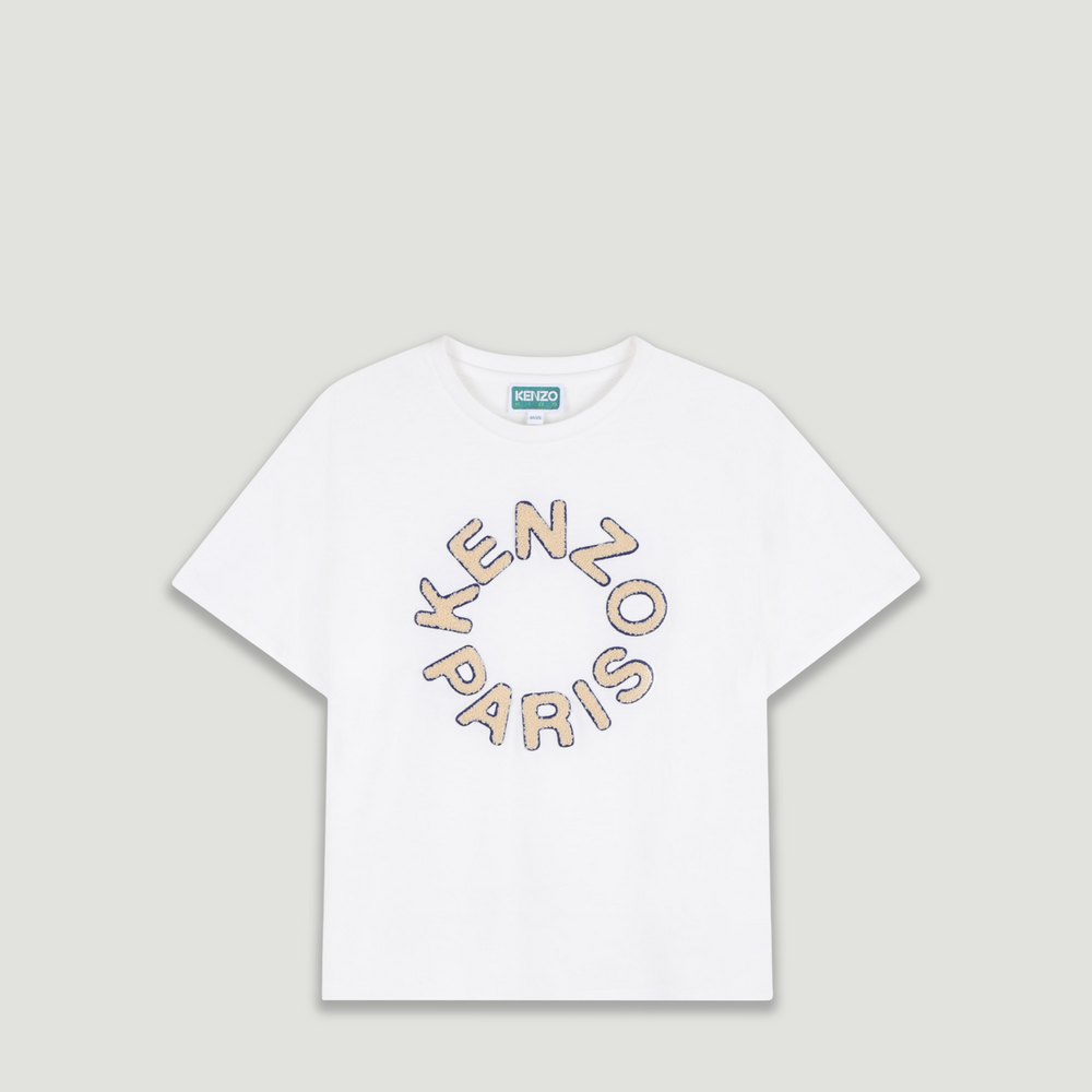 KENZO Kids Chenille Logo Embroidered T-Shirt