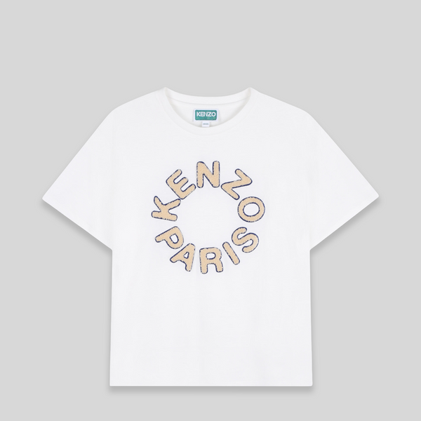 KENZO Kids Chenille Logo Embroidered T-Shirt