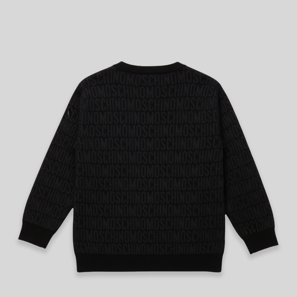 Moschino Kids Jacquard Monogram Crewneck Sweatshirt