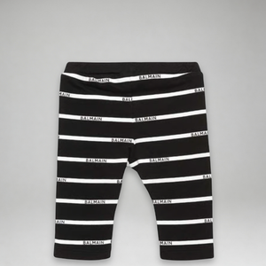 Balmain Kid's Logo Stripe Leggings