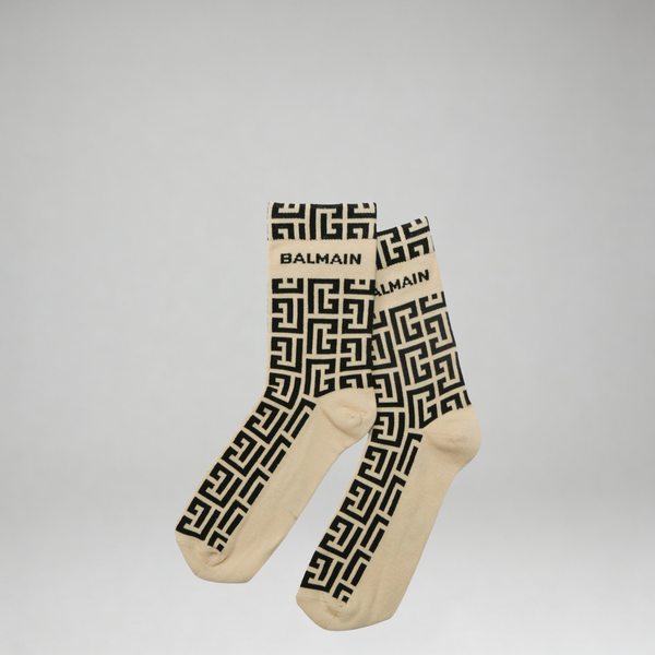 Balmain Kids Logo Print Socks