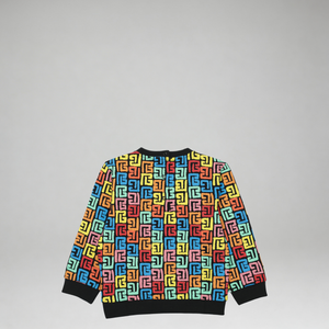 Balmain Kids Toddler's Multicolor Monogram Logo Sweatshirt