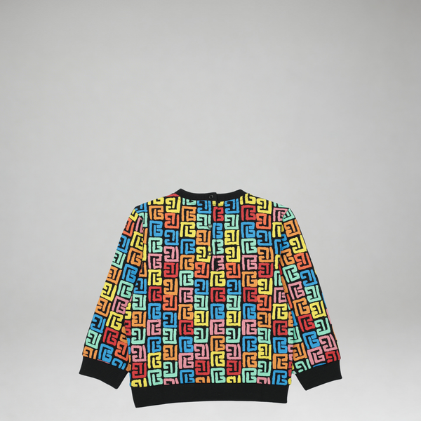 Balmain Kids Toddler's Multicolor Monogram Logo Sweatshirt