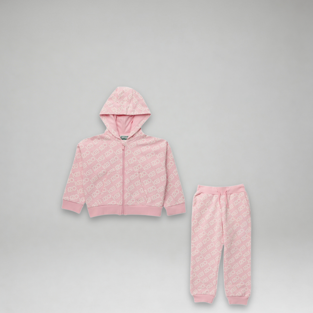 Kenzo Kids Toddler's All Over Print Logo Sweatsuit