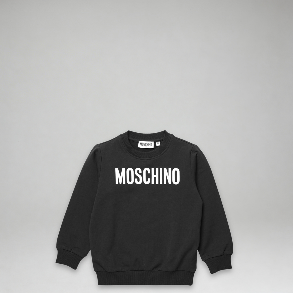 Moschino Kid's Classic Text Logo Crewneck Sweatshirt