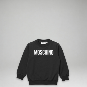 Moschino Kid's Classic Text Logo Crewneck Sweatshirt