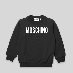 Moschino Kid's Classic Text Logo Crewneck Sweatshirt