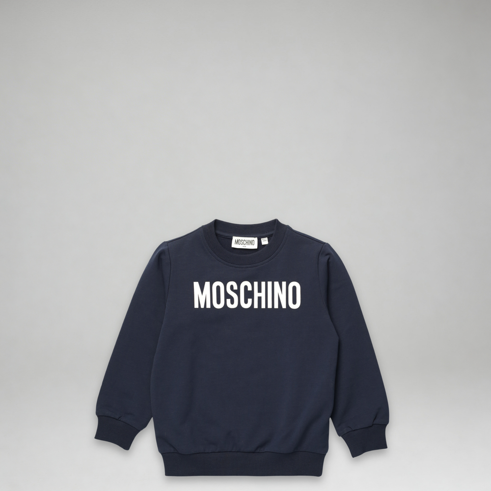 Moschino Kid's Classic Text Logo Crewneck Sweatshirt