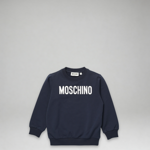 Moschino Kid's Classic Text Logo Crewneck Sweatshirt