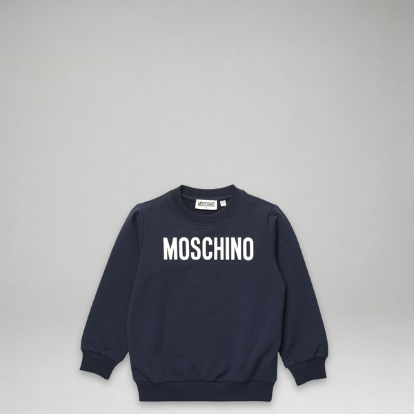 Moschino Kid's Classic Text Logo Crewneck Sweatshirt