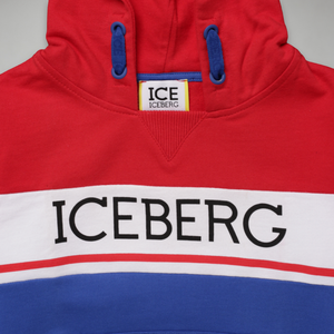 Iceberg Kids Color Block Logo Hoodie Sweatshirt