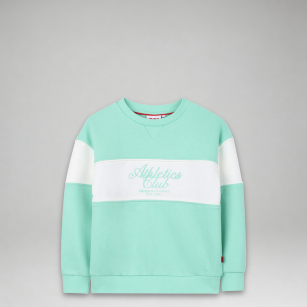 Hugo Kids 'Athletics Club' Color-Block Sweatshirt