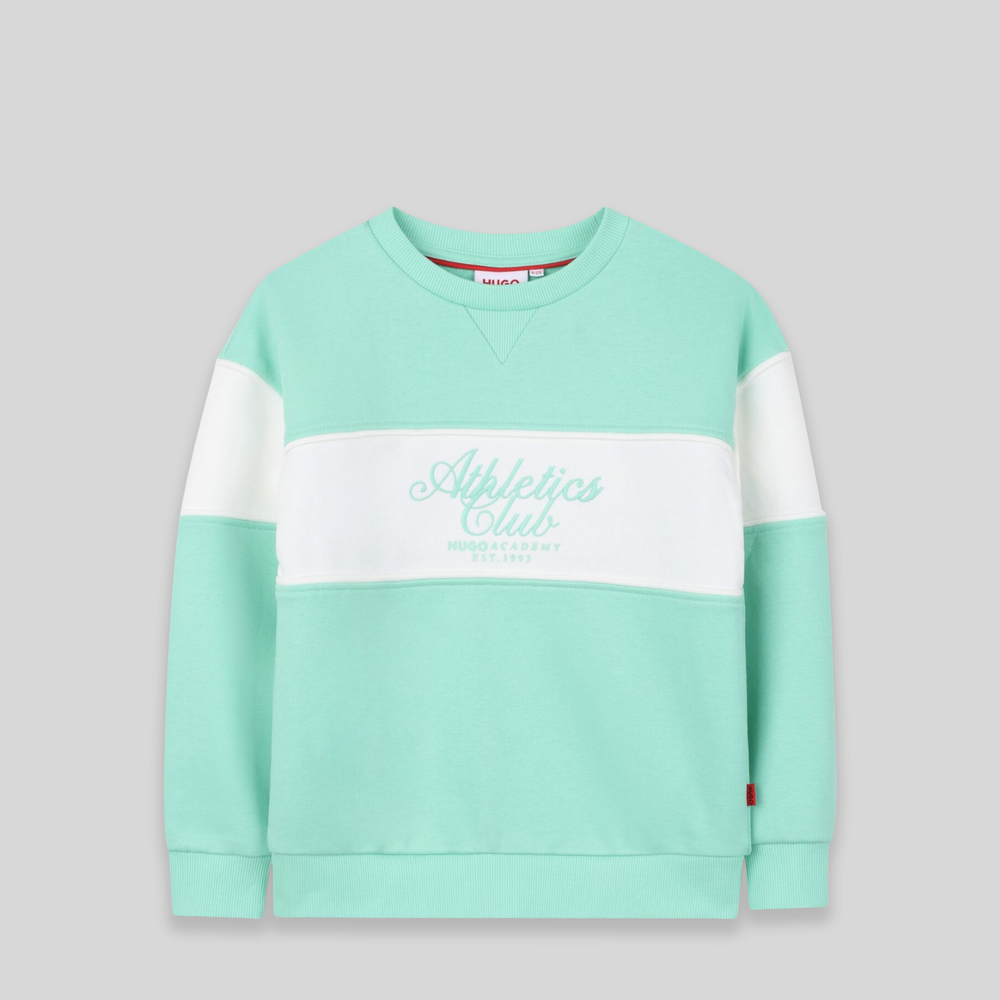 Hugo Kids 'Athletics Club' Color-Block Sweatshirt