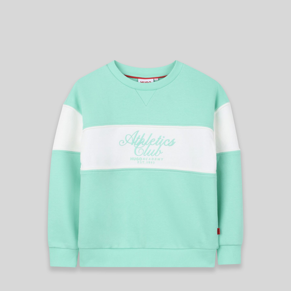 Hugo Kids 'Athletics Club' Color-Block Sweatshirt