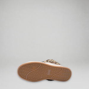 Lanvin Kids Leopard Print Leather Sneakers
