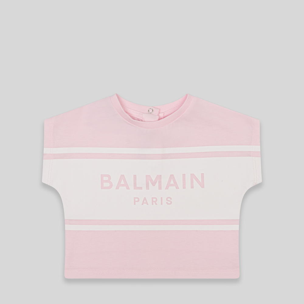 Balmain Kids Toddler's Chest Panel Cropped T-Shirt