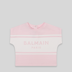 Balmain Kids Toddler's Chest Panel Cropped T-Shirt