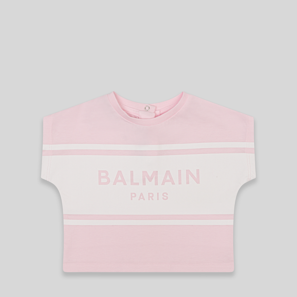 Balmain Kids Toddler's Chest Panel Cropped T-Shirt