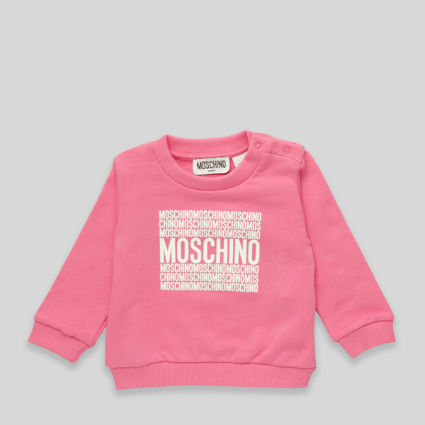 Moschino Kids Toddler's Square Text Logo Crewneck Sweatshirt