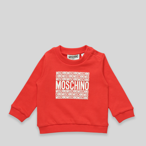 Moschino Kids Toddler's Square Text Logo Crewneck Sweatshirt