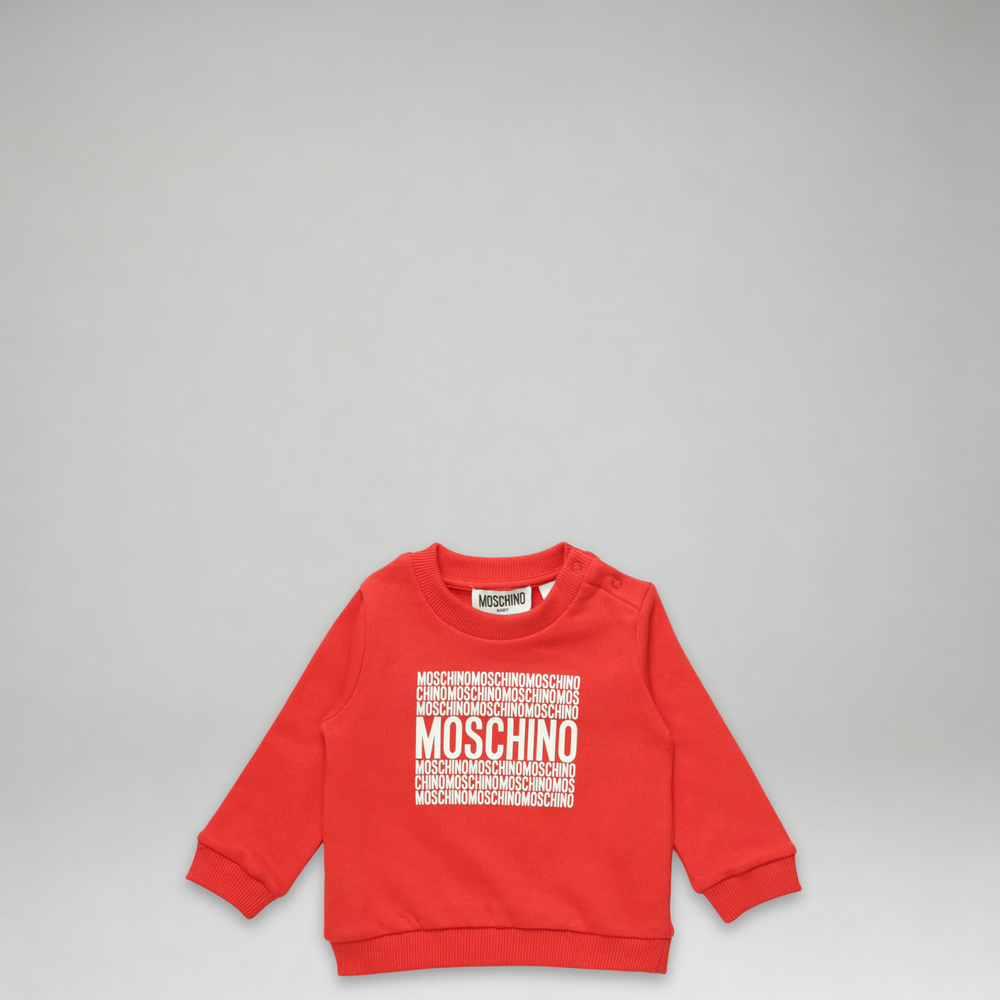 Moschino Kids Toddler's Square Text Logo Crewneck Sweatshirt