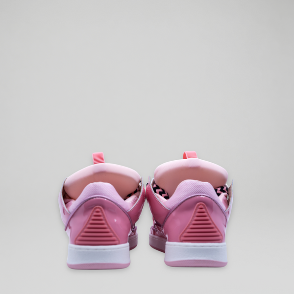 Lanvin Kids Zig Zag Lace Patent Leather Sneakers