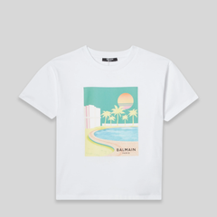 Balmain Kids Miami Graphic Cotton T-shirt