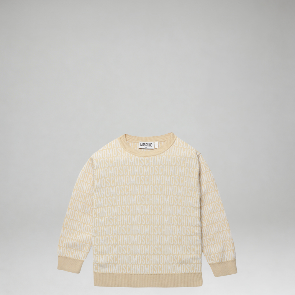 Moschino Kids Jacquard Monogram Crewneck Sweatshirt