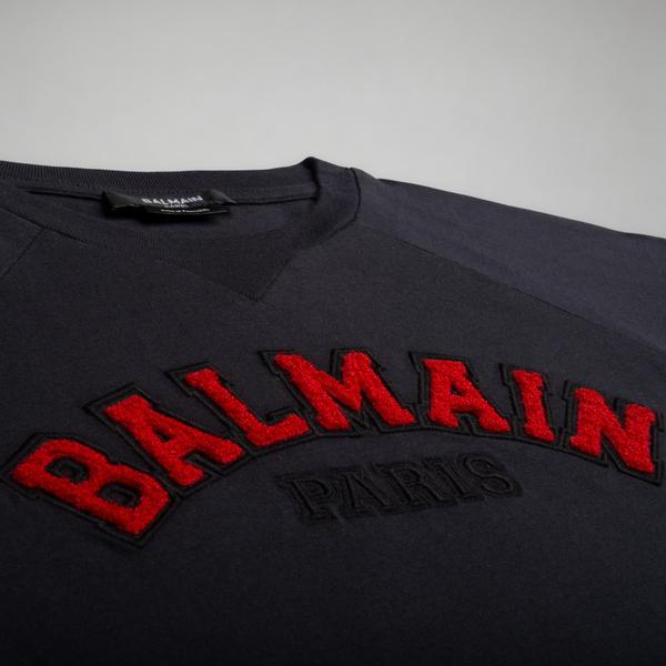 Balmain Kid's Chenille Logo Varsity T-Shirt