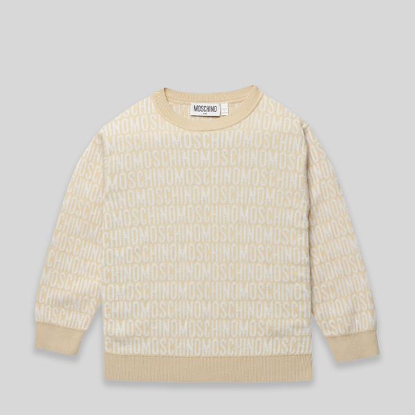 Moschino Kids Jacquard Monogram Crewneck Sweatshirt
