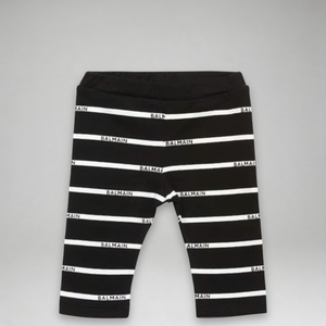 Balmain Kid's Logo Stripe Leggings
