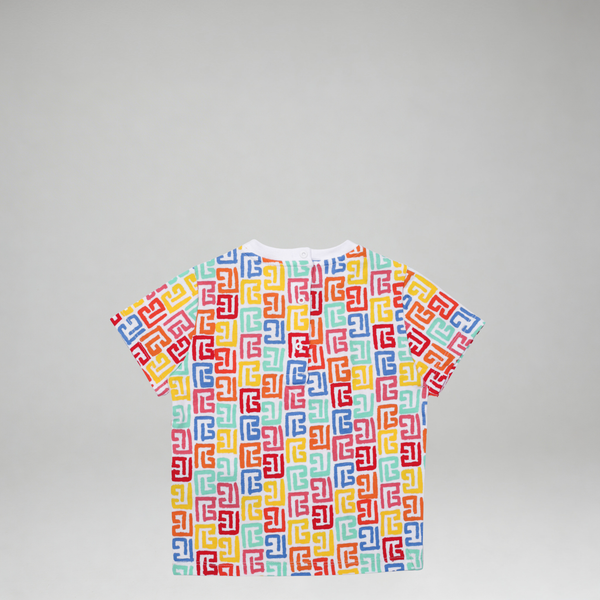 Balmain Kids Toddler's Multicolor Monogram Logo T-Shirt