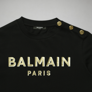 Balmain Kids Metallic 3D Logo T-Shirt