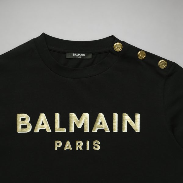 Balmain Kids Metallic 3D Logo T-Shirt