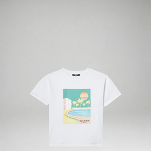 Balmain Kids Miami Graphic Cotton T-shirt
