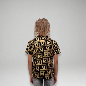 MDB Couture Kid's Metallic Monogram T-shirt
