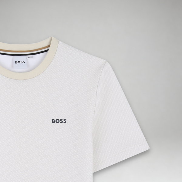 Hugo Boss Kids Micro Monogram Logo T-Shirt