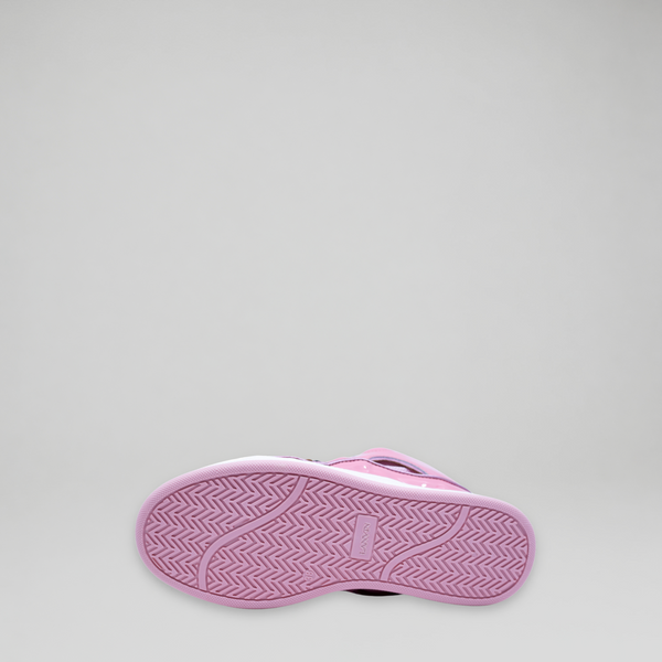 Lanvin Kids Zig Zag Lace Patent Leather Sneakers