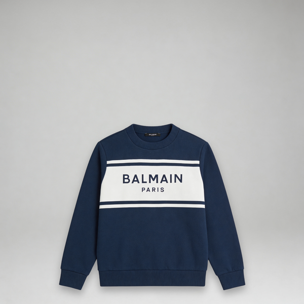 Balmain Kids Chest Panel Logo Sweatshirt