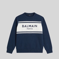 Balmain Kids Chest Panel Logo Sweatshirt