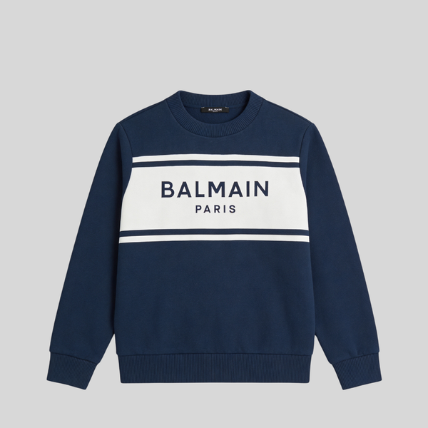 Balmain Kids Chest Panel Logo Sweatshirt